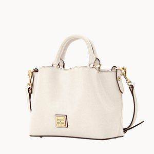 EUC DOONEY & BOURKE Saffiano Leather MINI BARLOW Crossbody/Top Handle - Ekru